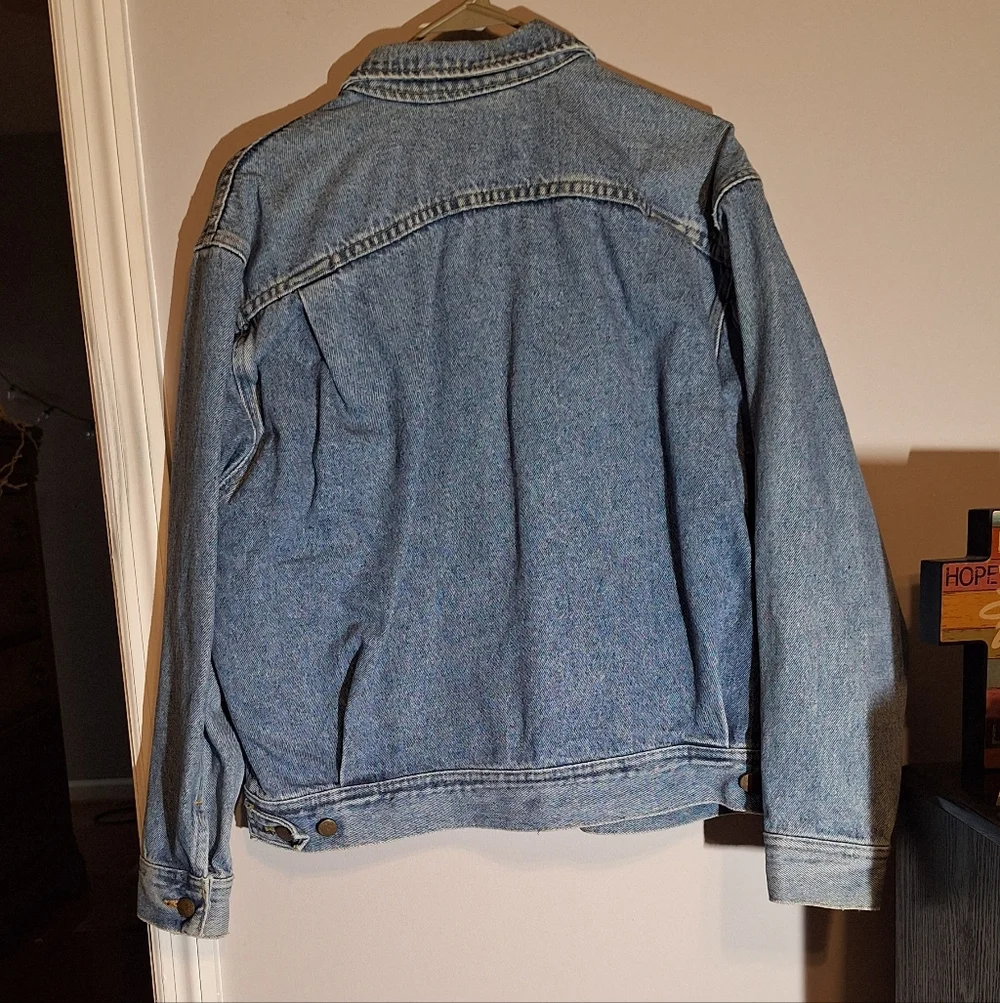 Lee Vintage 80's Faded Blue 100% Cotton Denim Jacket - Picture 3 of 11
